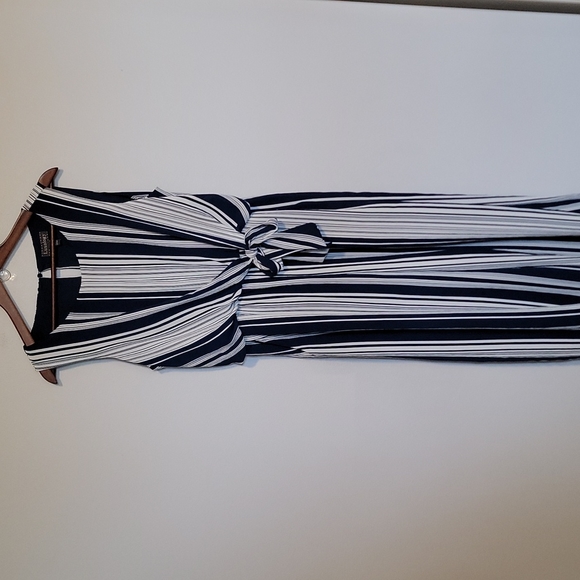Luxology Pants - Luxology Blue & White Striped Jumpsuit Size 14